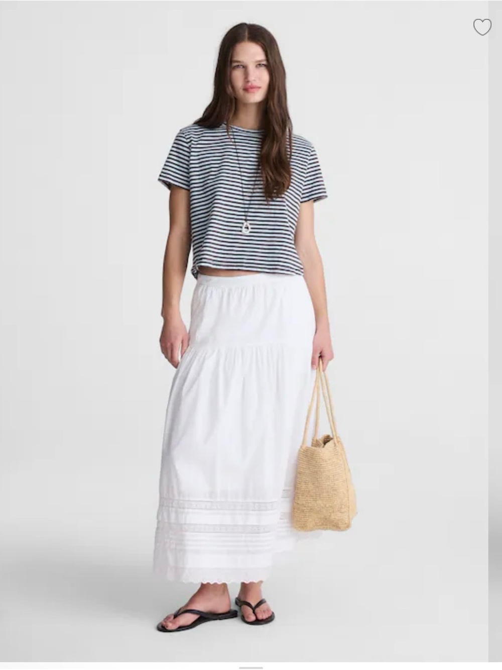MADEWELL Pintucked Midi Skirt | Size M - NWT